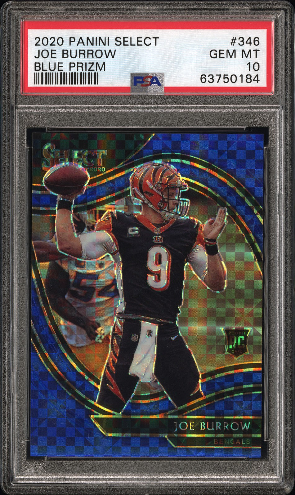 Joe Burrow 2020 Panini Select Blue Prizm #346 /49 GEM MT 10