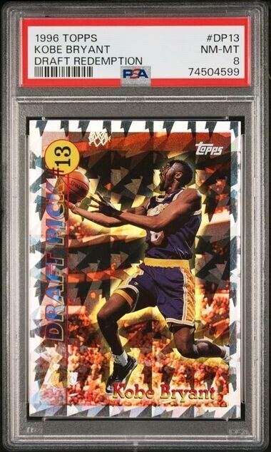 1996-97 Topps Draft Redemption Kobe Bryant Rookie DP13 RC PSA 8