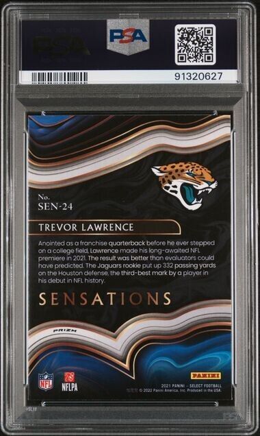 2021 Select Trevor Lawrence Rookie Sensations Silver Prizm PSA 9