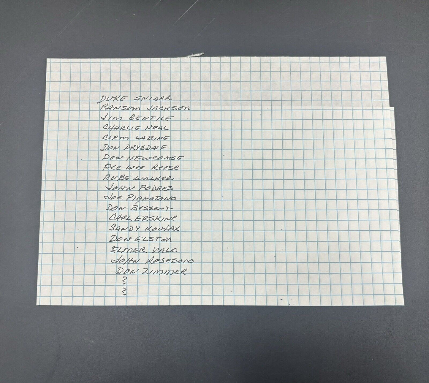 1957 Dodgers Signed Photo PSA DNA Certificate
