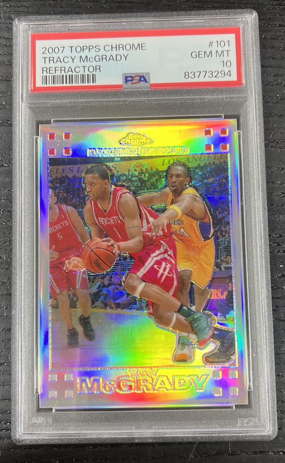 2007-08 Topps Chrome Refractor Tracy Mcgrady  With Kobe #101 /999 PSA 10