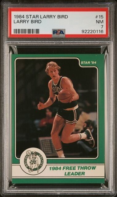 1984 Star Larry Bird Larry Bird # 15 PSA 7