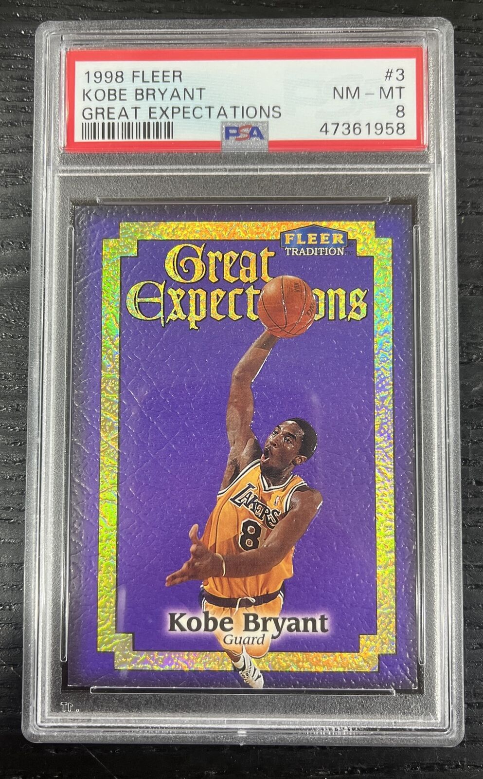 1998 FLEER KOBE BRYANT GREAT EXPECTATIONS #3 PSA 8