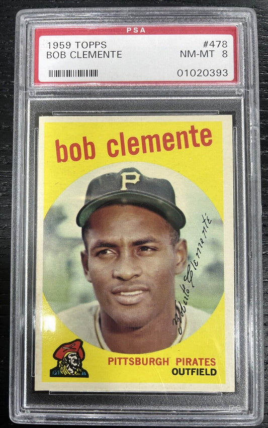 1959 Topps Bob Clemente #478 PSA 8