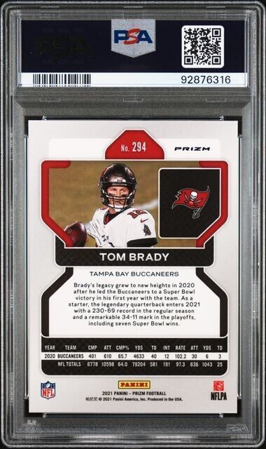 2022 Panini Prizm Tom Brady Black Red Checker Checkerboard SSP #273 PSA 10