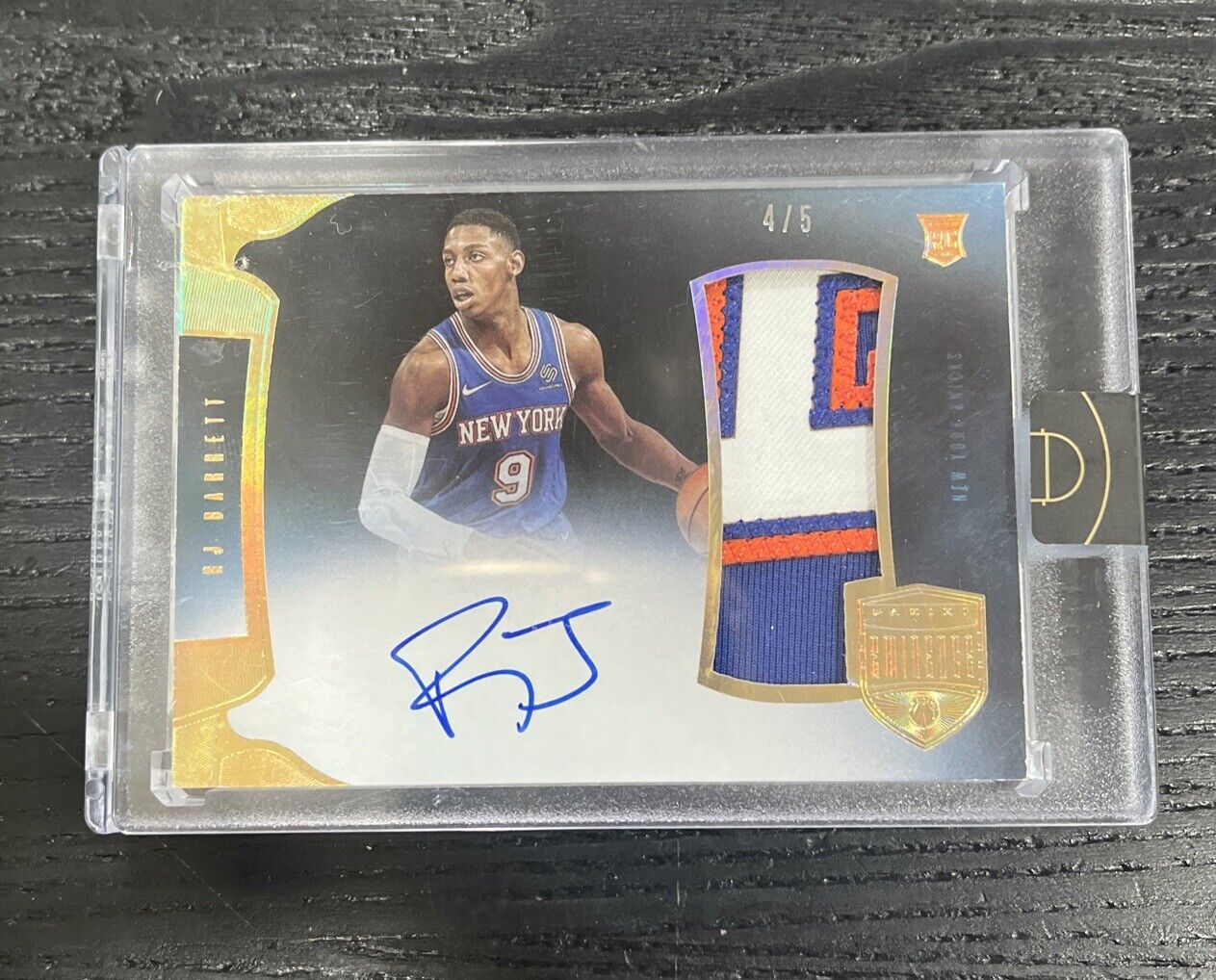 2019-20 Eminence Jumbo Patch Auto RJ Barrett RPA Rookie Game Used /5 Encased