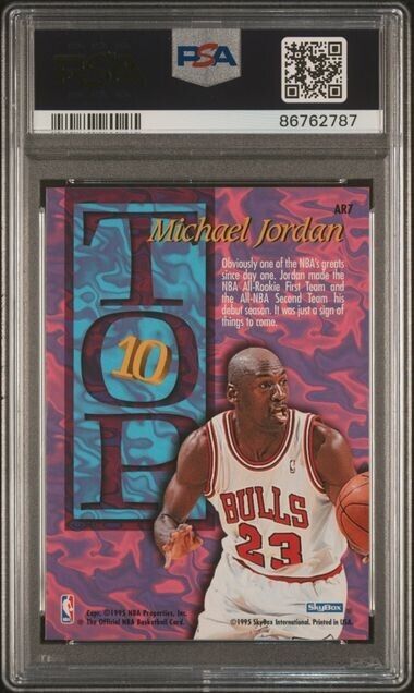 Michael Jordan 1995 Hoops Top Ten #AR7 Chicago Bulls PSA 9
