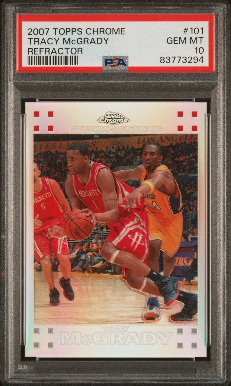 2007-08 Topps Chrome Refractor Tracy Mcgrady  With Kobe #101 /999 PSA 10