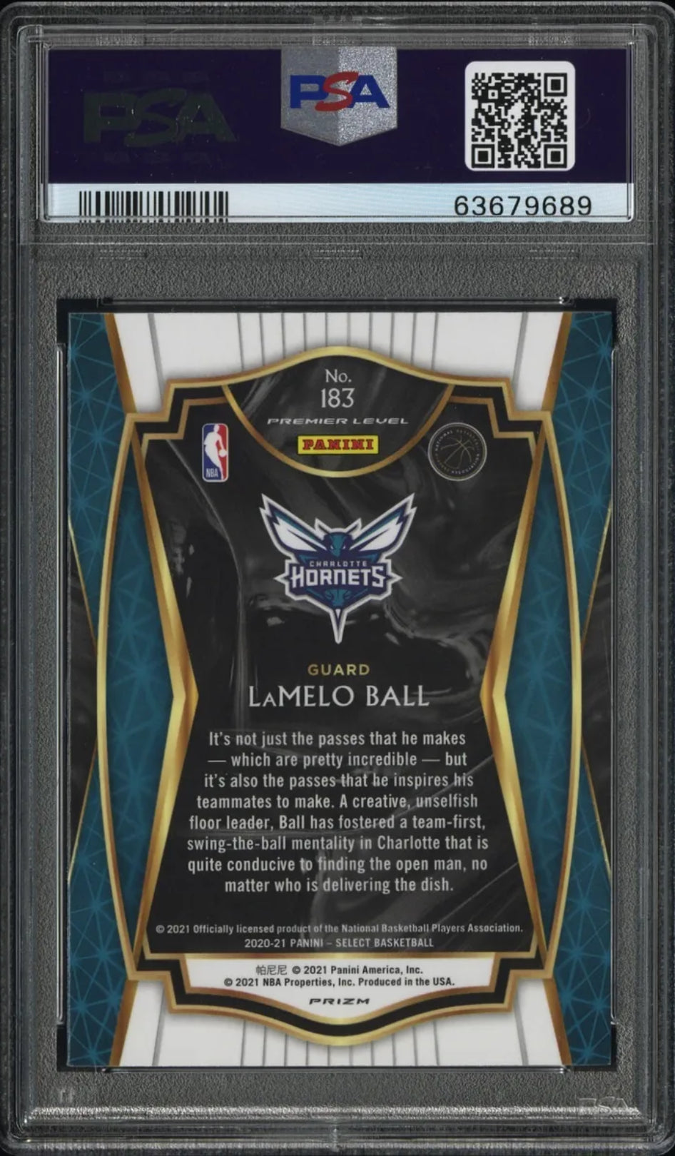2020 Panini Select Basketball Lamelo Ball Gold Wave #183