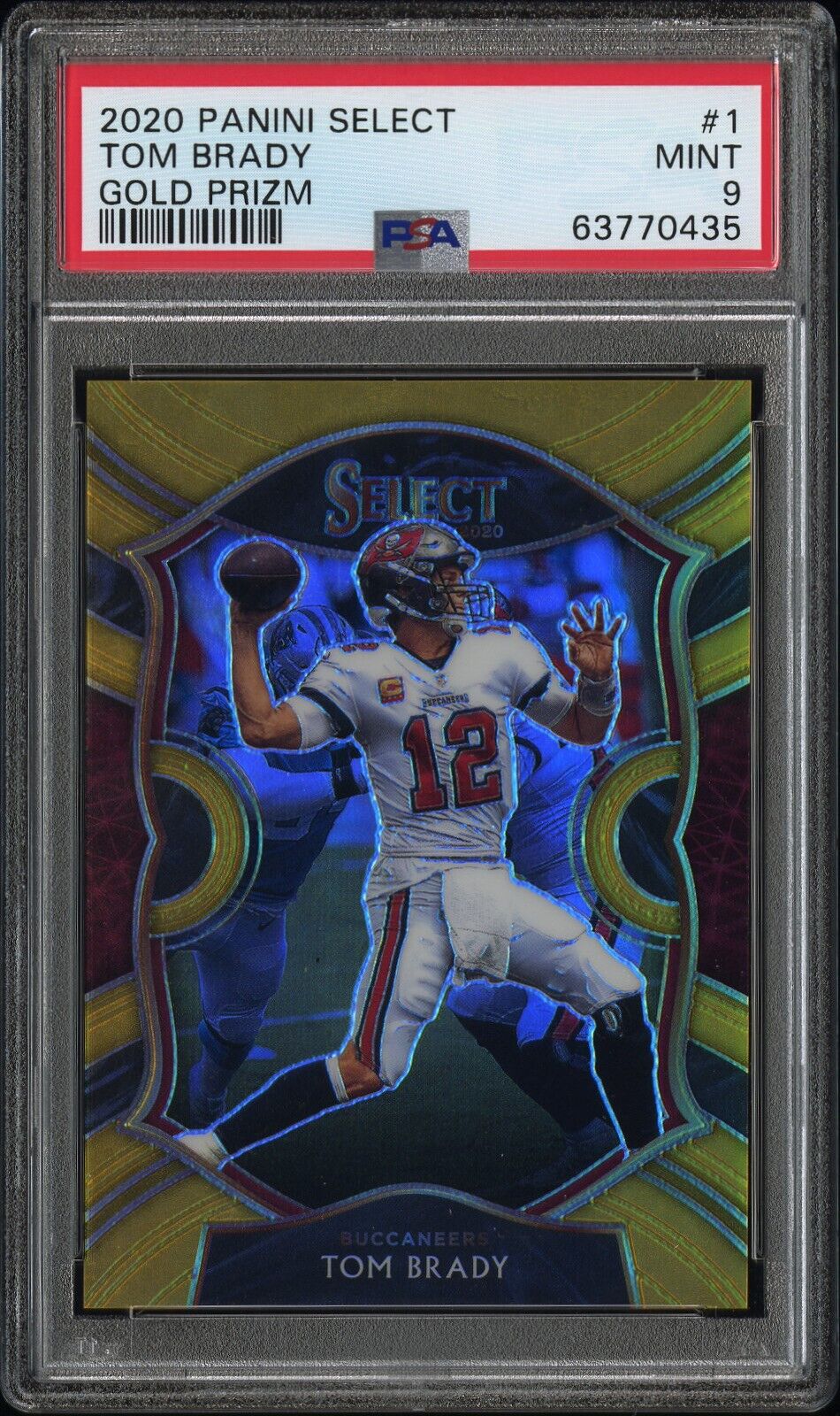 2020 Panini Select Tom Brady Gold Prizm 1/10 PSA 9!
