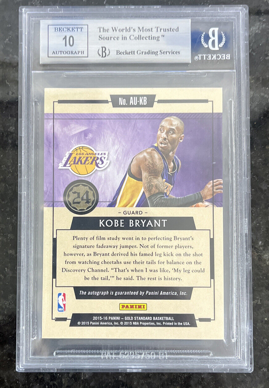 Kobe Bryant - 2015-16 GOLD STANDARD - On Card AUTO - /79 BGS Auto 10 NM-MT+ 8.5