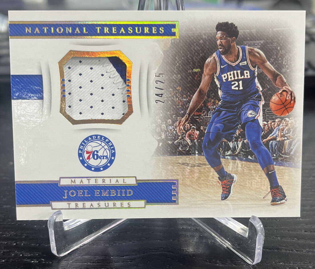JOEL EMBIID 2018-19 PANINI NATIONAL TREASURES BASKETBALL JERSEY 24/25 MAT-JE
