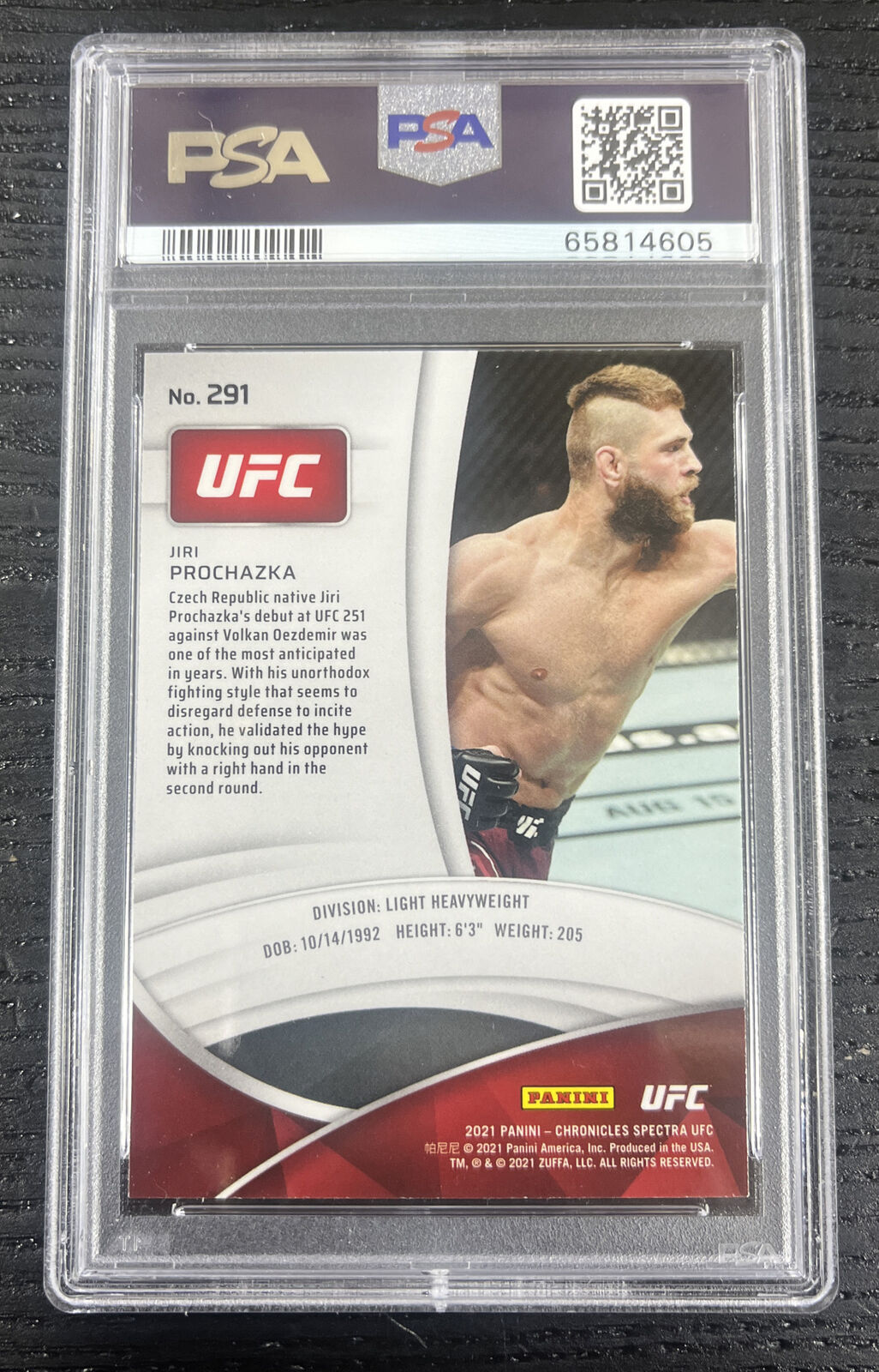 2021 Chronicles UFC Spectra Jiri Prochazka #291 PSA 10