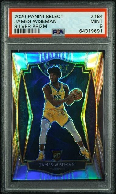 JAMES WISEMAN 2020-21 SELECT PREMIER LEVEL SILVER PRIZM RC Rookie #184 PSA 9
