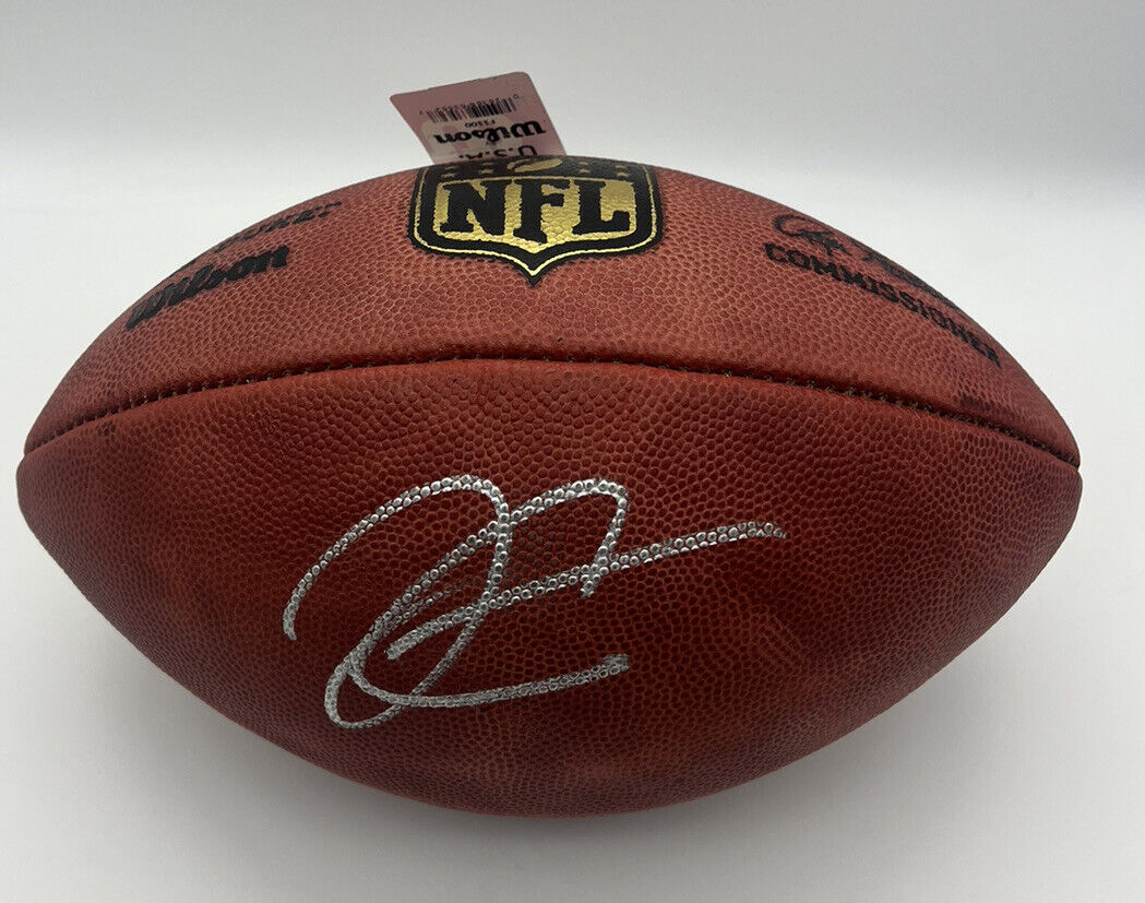 Derek Carr Signed Wilson Duke Football Becket Witnessed Raiders Saints