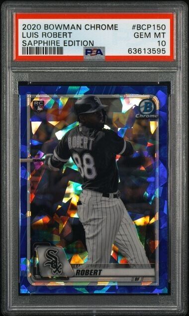 2020 Bowman Sapphire Luis Robert RC #BCP150 Chicago White Sox PSA 10