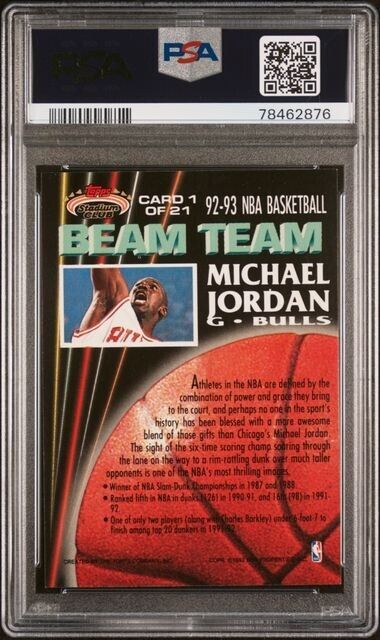 1992 Stadium Club Beam Team #1 Michael Jordan PSA 8