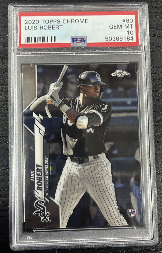 2020 Topps Chrome Luis Robert Rookie Card Chicago White Sox #60 PSA 10