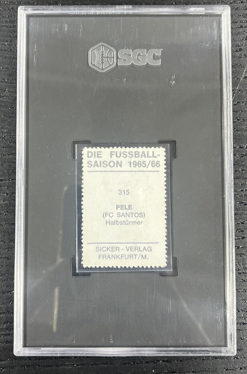 1965-66 Sicker Verlag Pele Die Fussball-Saison Stamp #315 SGC 2