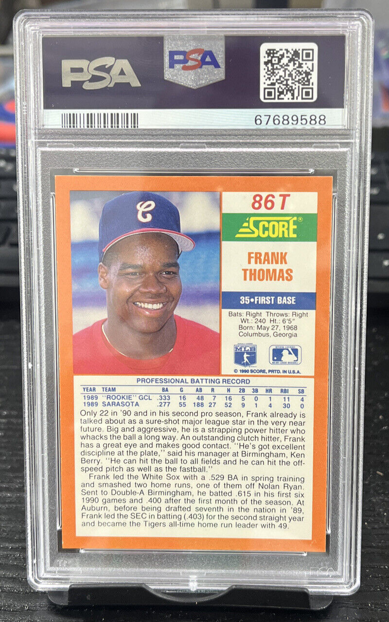 FRANK THOMAS 1990 Score Traded Rookie PSA 9 Chicago White Sox