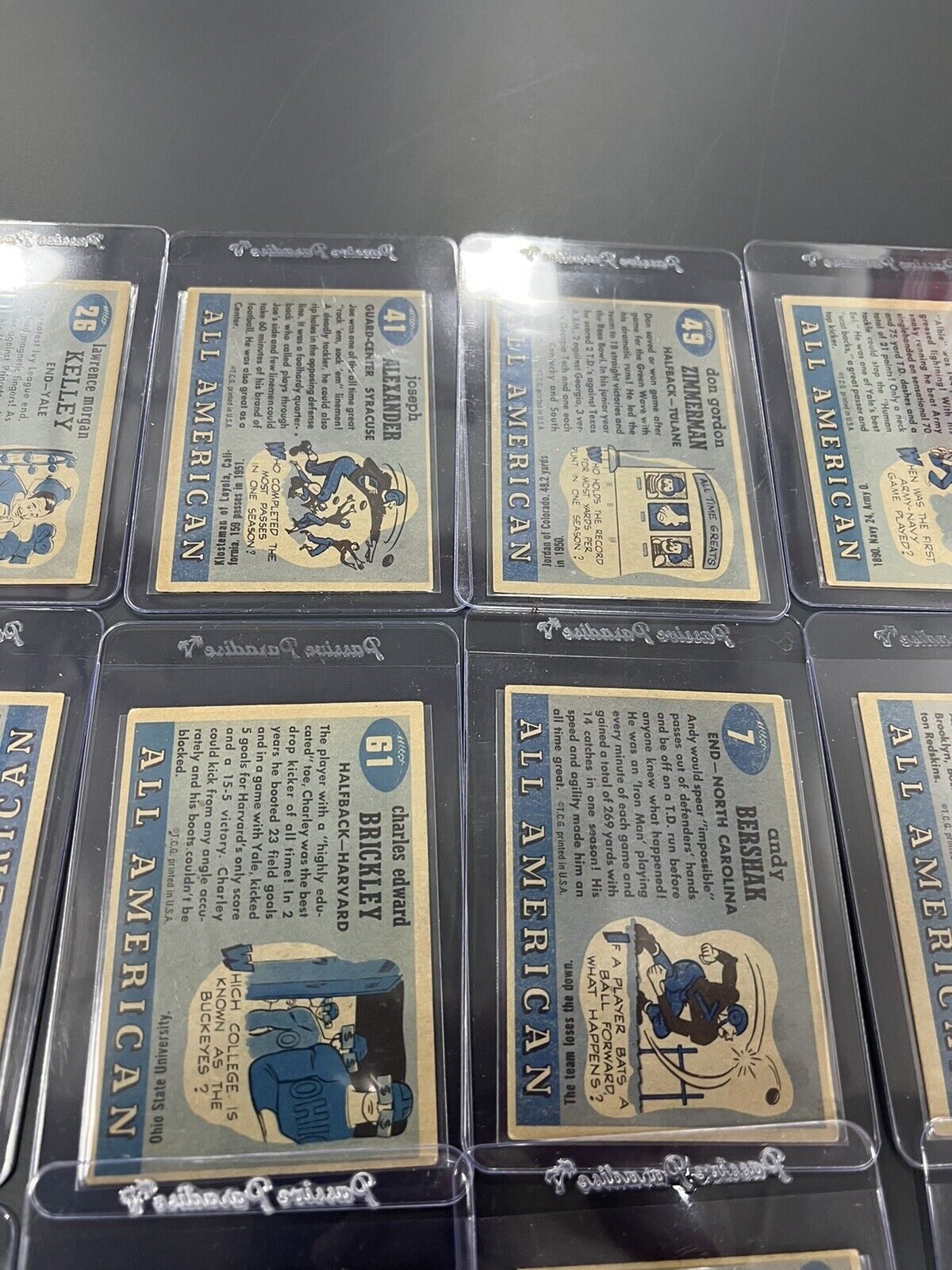Lot Of 24 1955 Topps All American Football Cards Newly Sleeved!