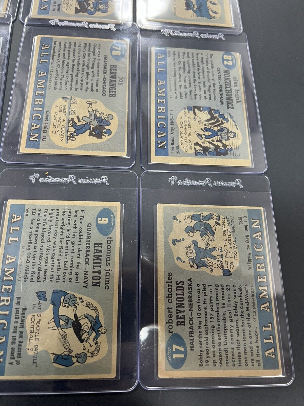 Lot Of 24 1955 Topps All American Football Cards Newly Sleeved!