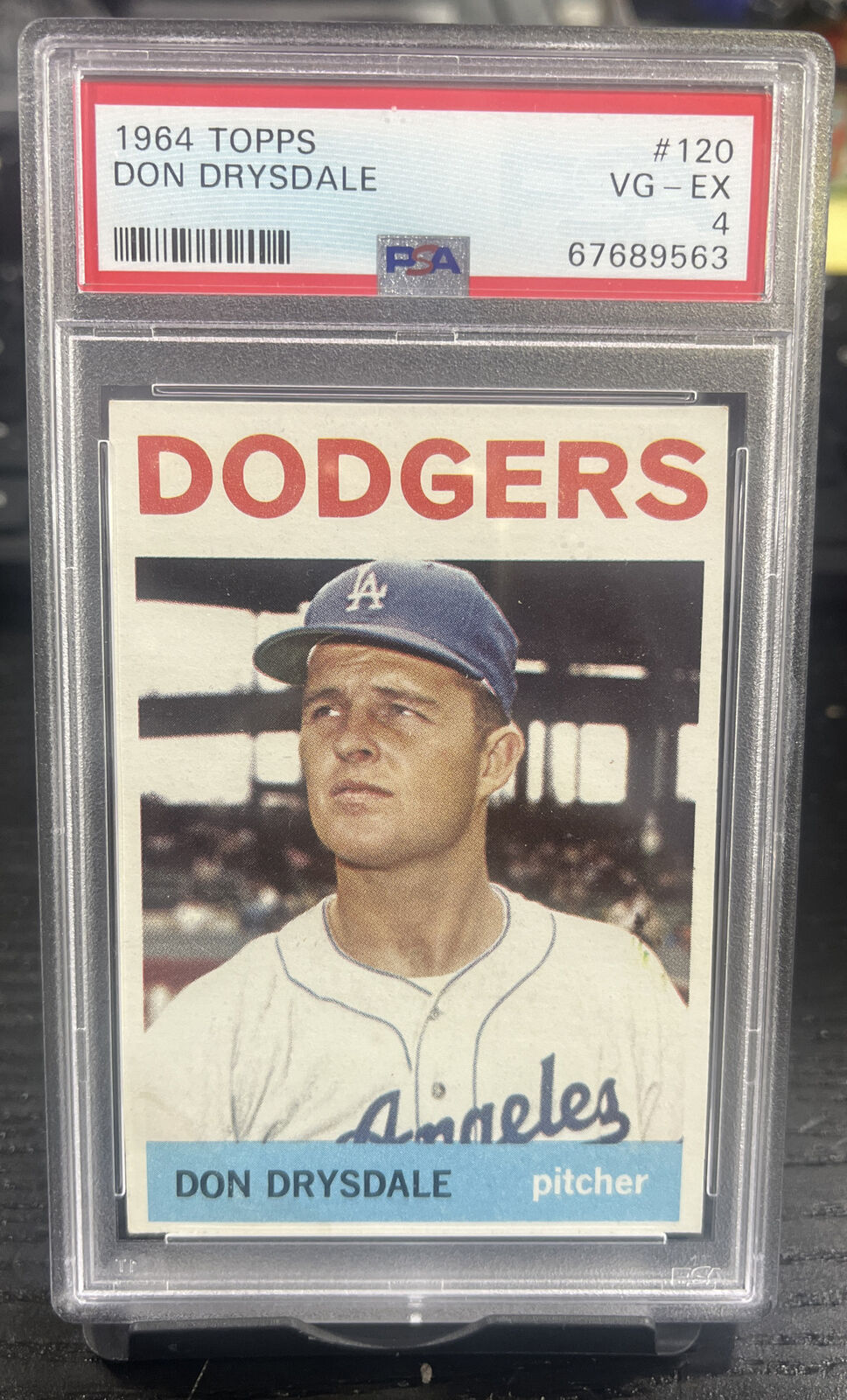 1964 Topps Don Drysdale #120 Los Angeles Dodgers PSA 4