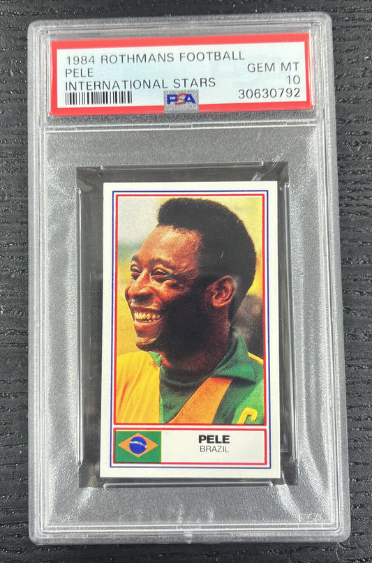 1984 Rothmans Football PELE International Stars Brazil FIFA PSA 10