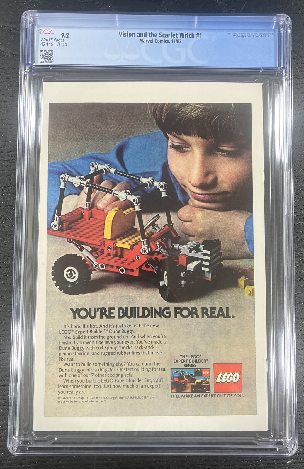 VISION AND THE SCARLET WITCH #1 1982, MARVEL COMICS CGC 9.2 Nov. 1st White Pages