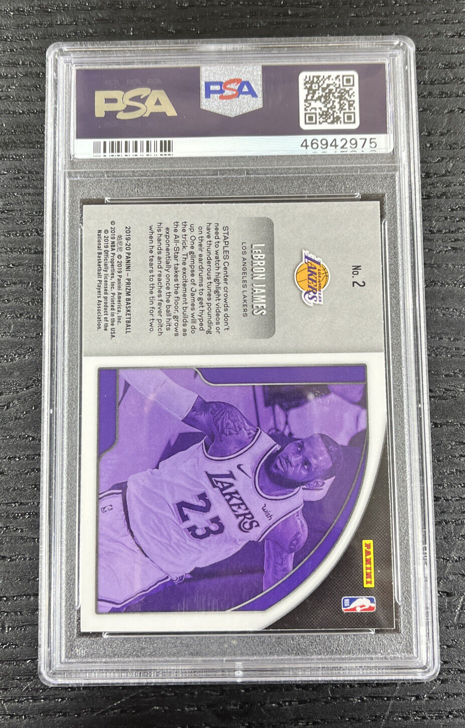 2019-20 Lebron James Panini Prizm Get Hyped Insert #2 PSA 10 GEM MINT LA Lakers