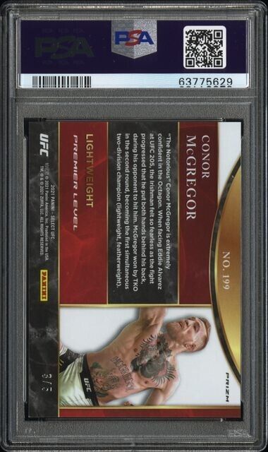 2021 Select UFC Conor McGregor Green Prizm /5 #199 PSA 9 RARE SSP