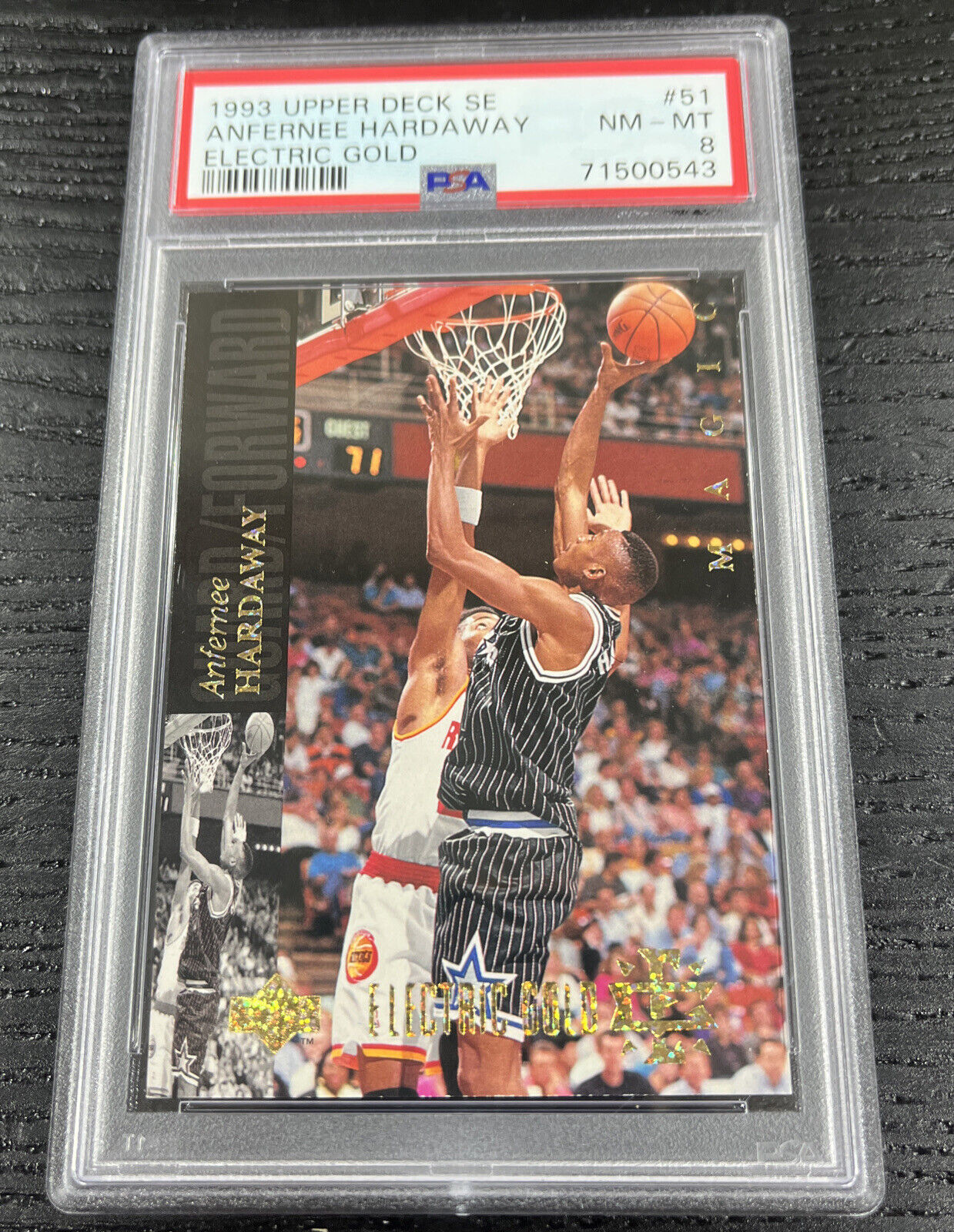 1993-94 Upper Deck SE Electric Court GOLD Anfernee (Penny) Hardaway RC #51 PSA 8