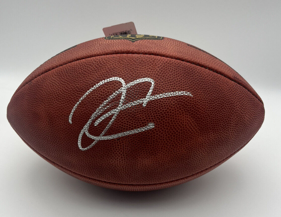 Derek Carr Signed Wilson Duke Football Becket Witnessed Raiders Saints