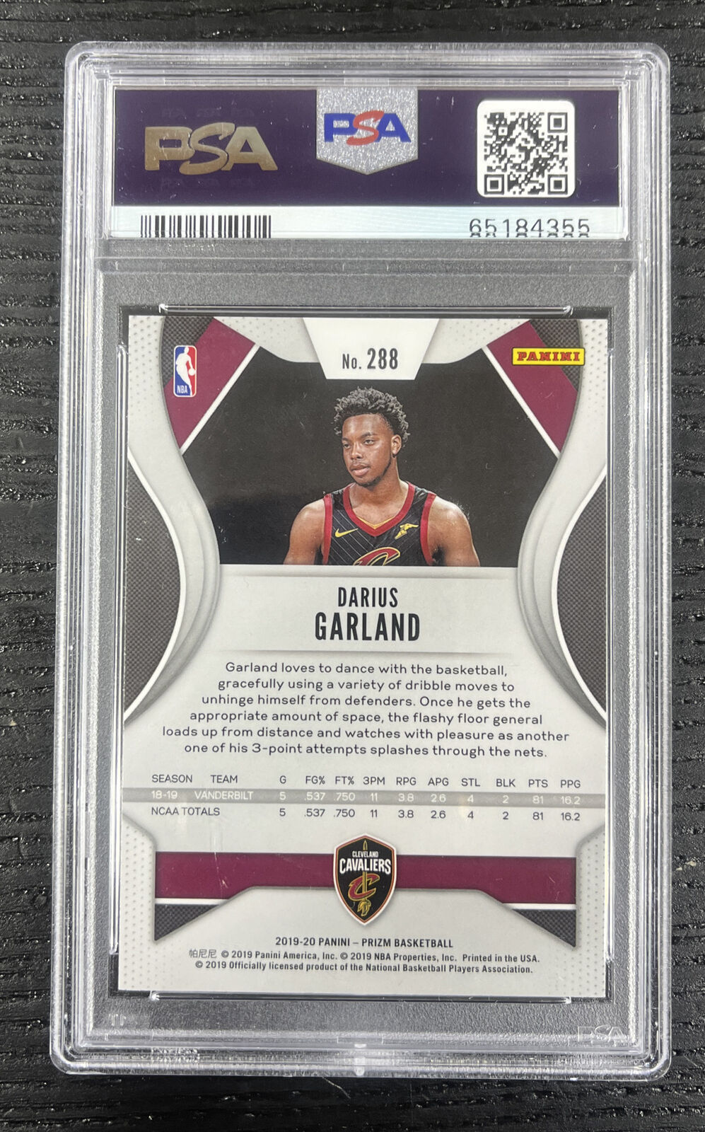 2019-20 Prizm Darius Garland Rookie Card RC #288 PSA 10 Gem Mint Cavaliers