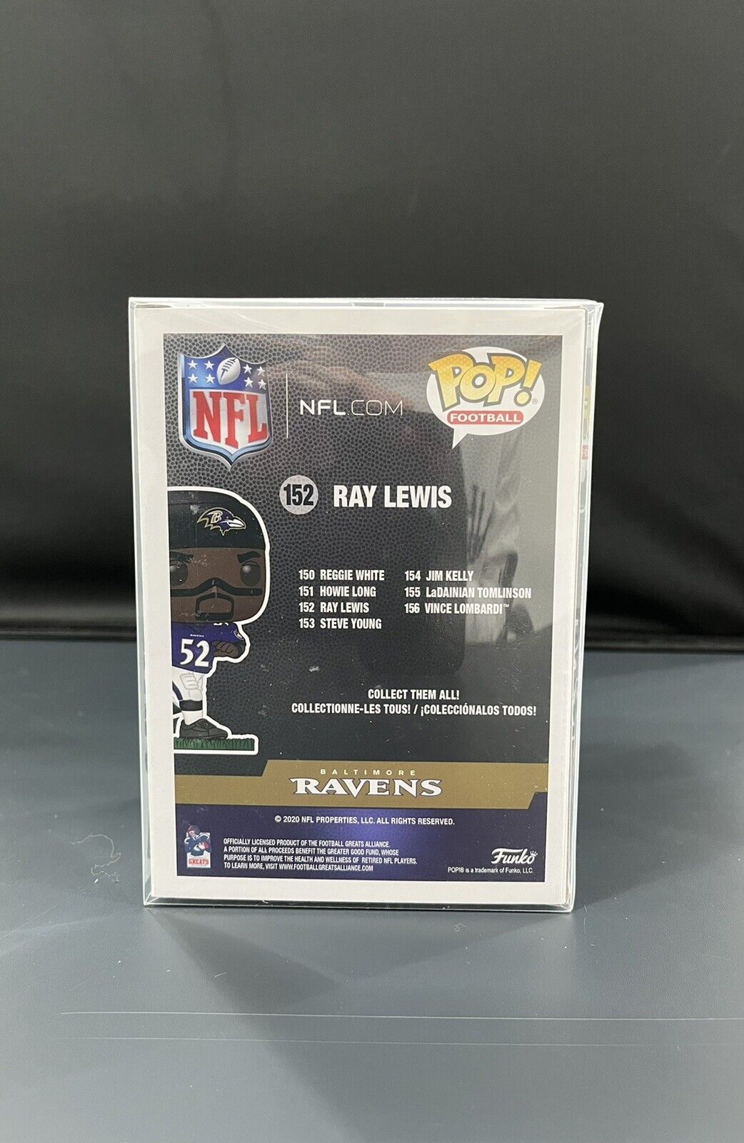 Funko POP Football - Ray Lewis #152 AUTOGRAPHED w/ POP Protector
