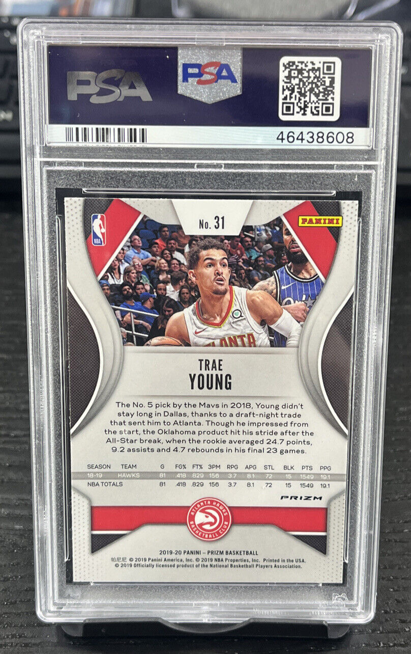 2019-20 Panini Prizm Trae Young PSA 10 Silver Atlanta Hawks