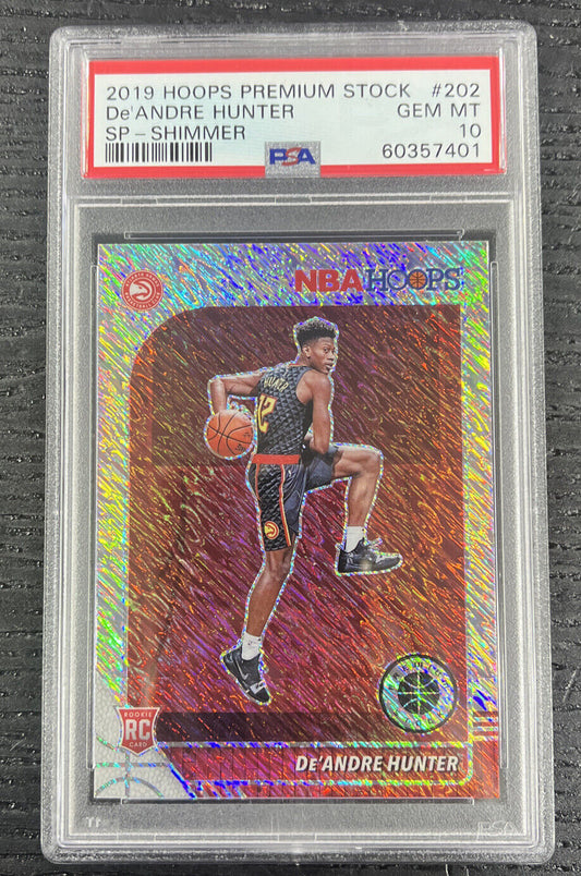 2019-20 DeAndre Hunter Hoops Premium Stock Rookie Shimmer Variation Card PSA 10