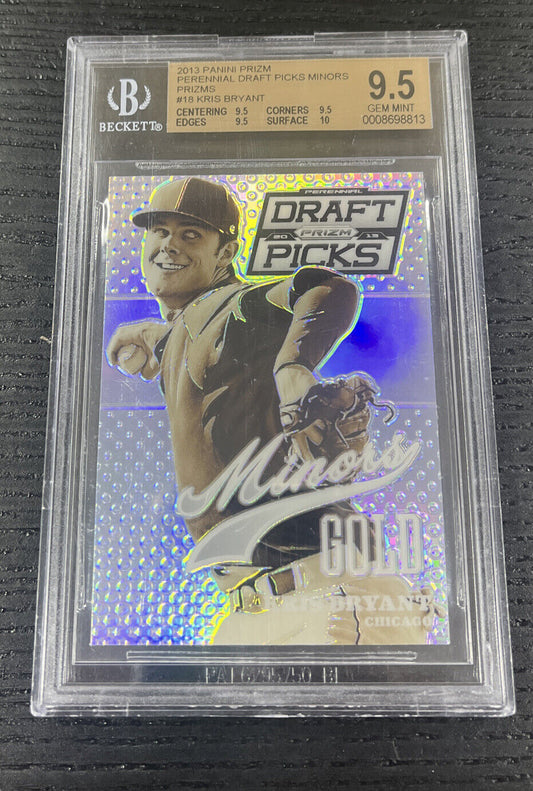 2014 Panini Prizm Perennial Draft Picks Kris Bryant Silver Parallel BGS 9.5