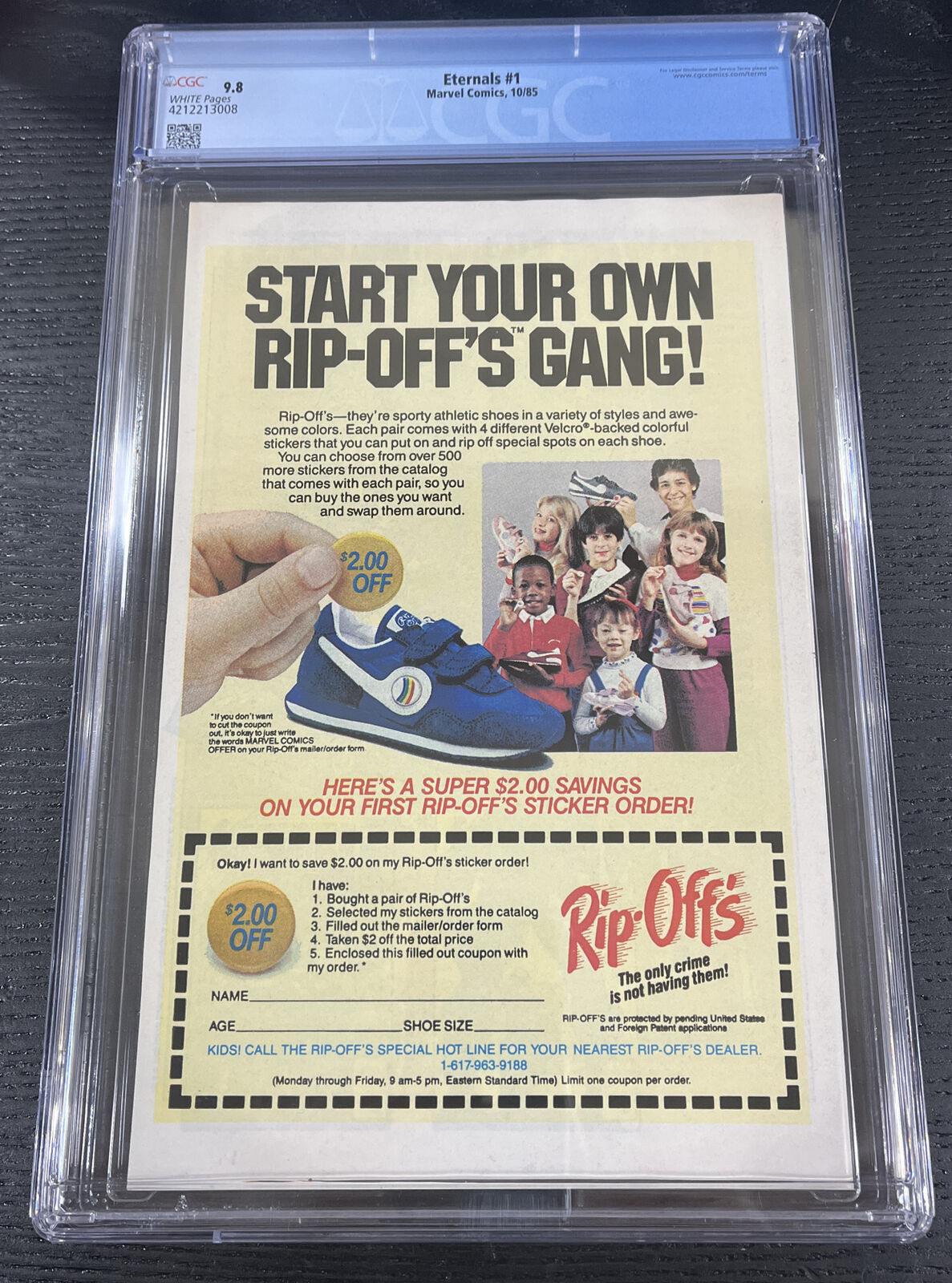 Marvel Comics 1985 Eternals #1 CGC 9.8 1st appearance of Phastos