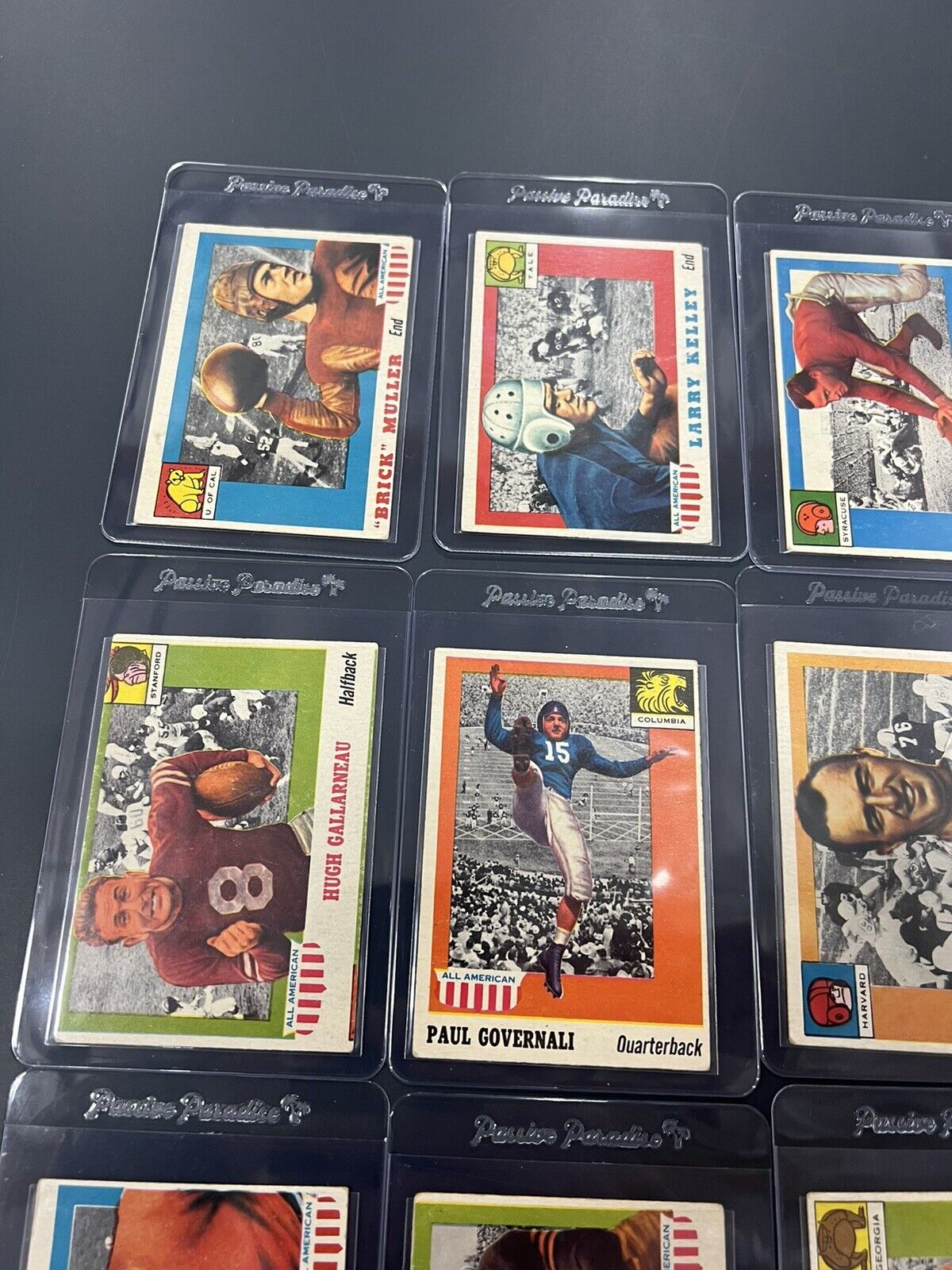 Lot Of 24 1955 Topps All American Football Cards Newly Sleeved!