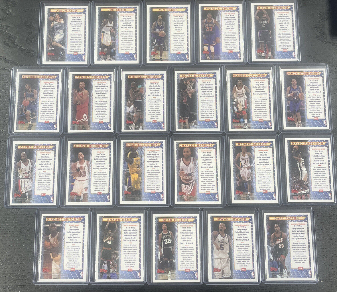1996-97 Topps Mystery Finest Refractor Set with Michael Jordan!!! ALL 22 cards