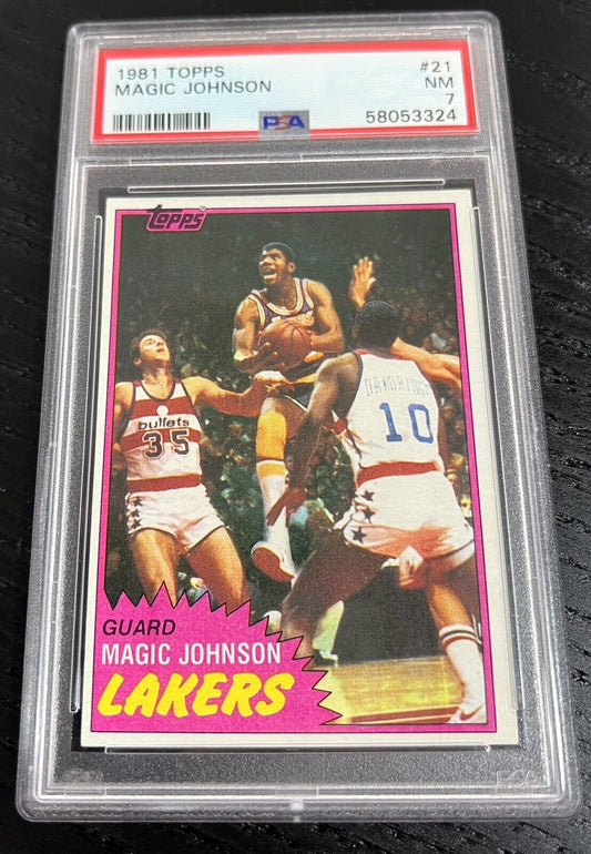 1981 Topps Magic Johnson #21 PSA 7