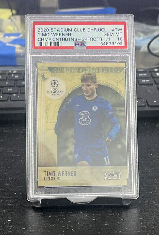 2020-21 Stadium Club Chrome Timo Werner Superfractor One of One PSA 10