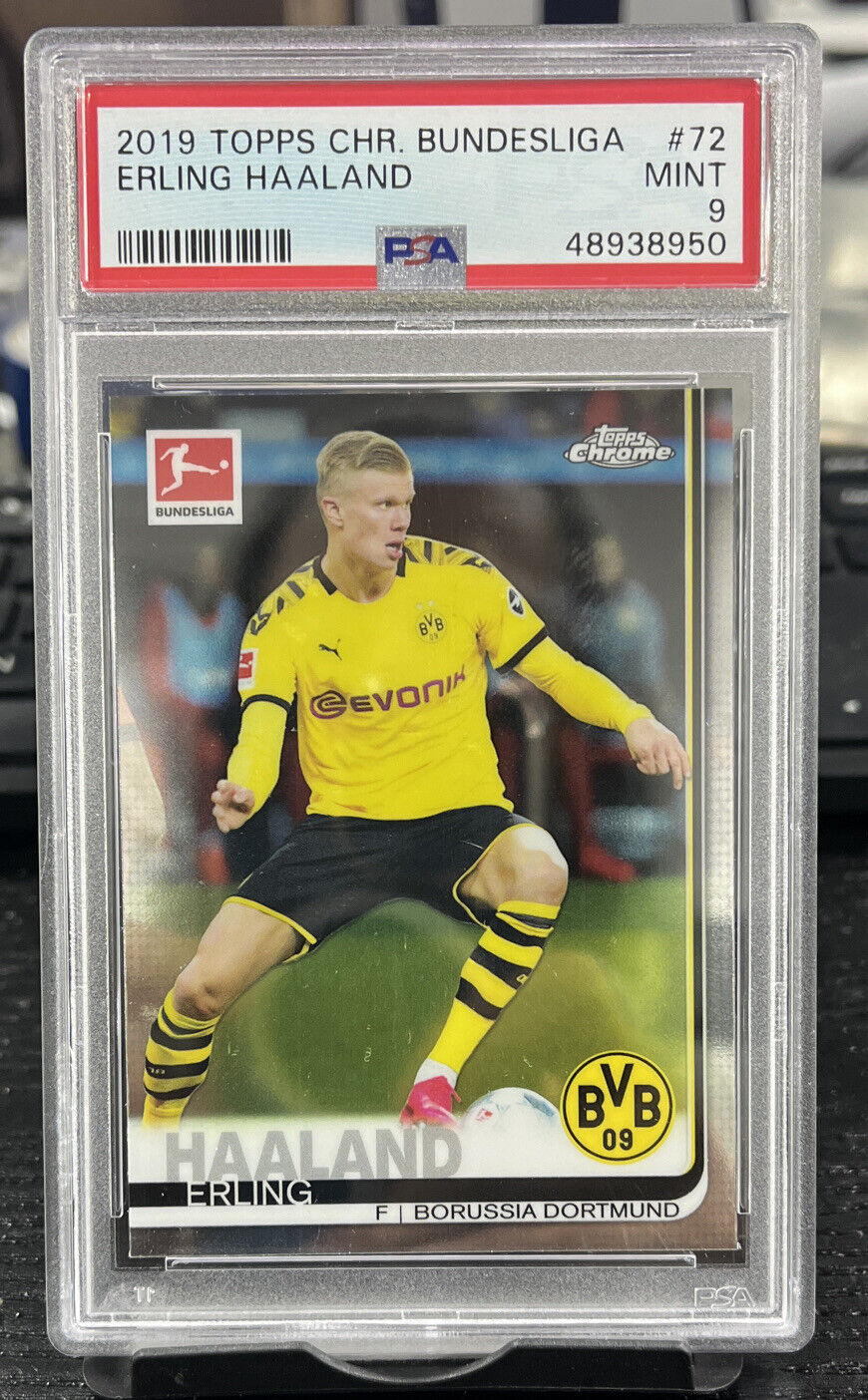 2019-20 Topps Chrome Bundesliga Erling Haaland Rookie RC #72 PSA 9 MINT