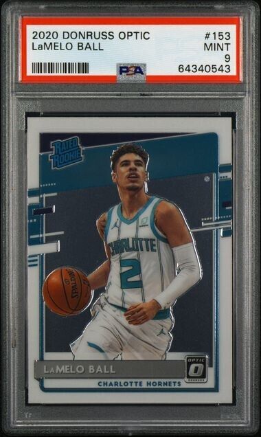 Lamelo Ball 2020 21 Panini Donruss optic #153 Hornets RC rookie PSA 9
