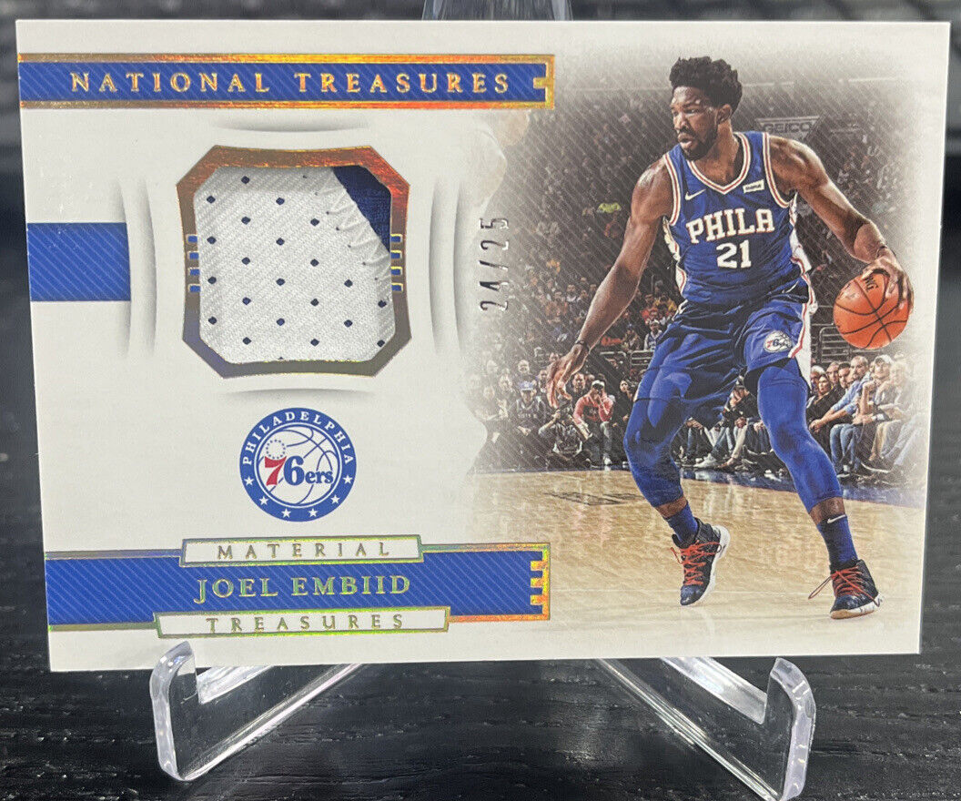 JOEL EMBIID 2018-19 PANINI NATIONAL TREASURES BASKETBALL JERSEY 24/25 MAT-JE