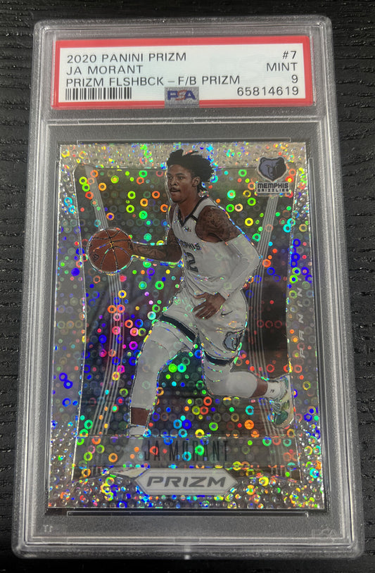 2020-21 Prizm Flashback Fast Break Prizm JA MORANT PSA 9 #7 Memphis Grizzlies