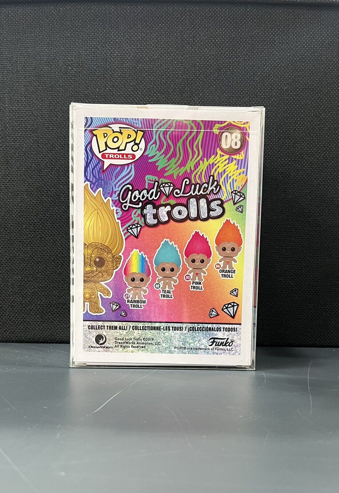 Funko Pop! Good Luck Trolls Diamond Collection. 08 Gold Troll