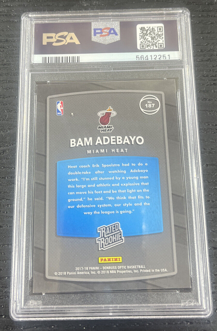 2017-18 Donruss Optic Mega Box Rookie Red Yellow #187 Bam Adebayo RC PSA 9 GEM