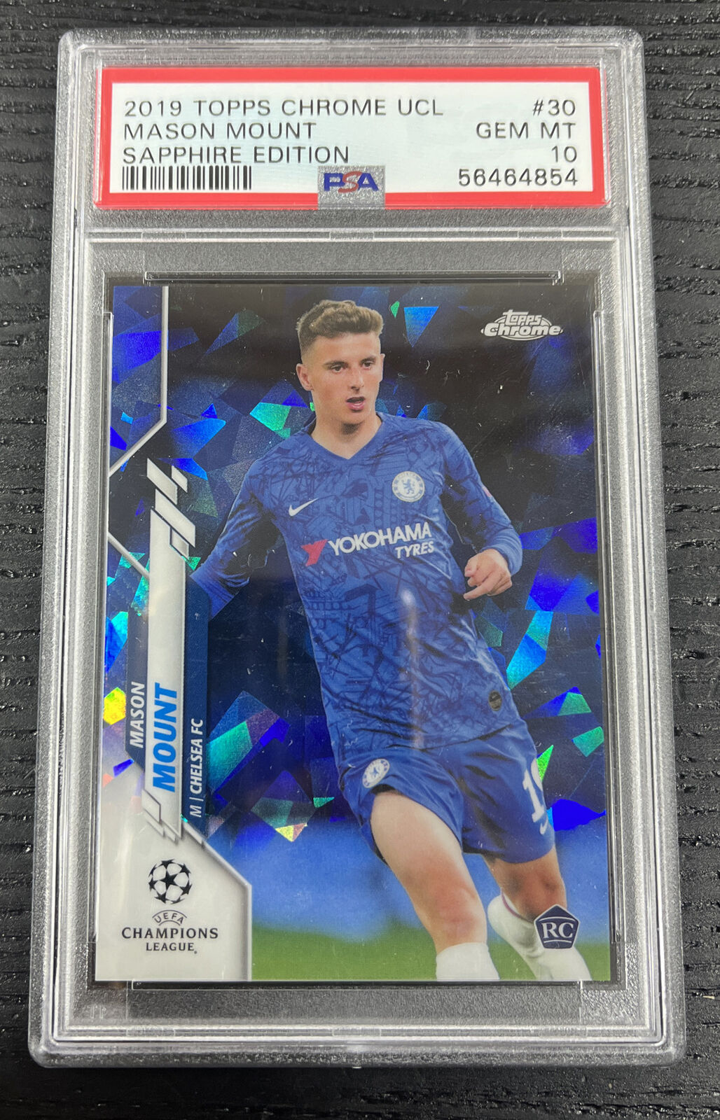 2019 Topps Chrome UCL Mason Mount Sapphire Edition #30 PSA 10